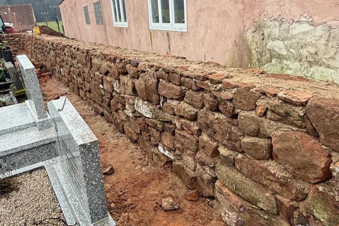 Mur d’enrochement &agrave; Erckartswiller Haguenau